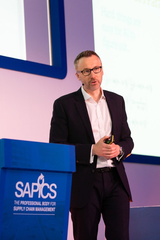 Sean Culey delivering a keynote at SAPICS
